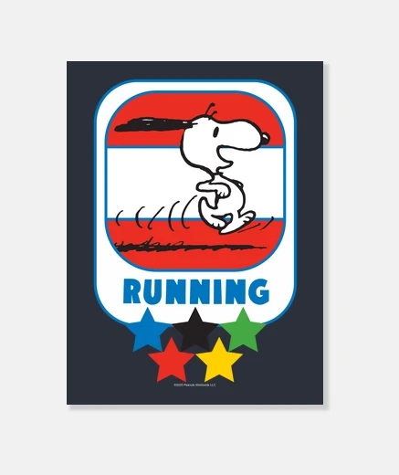 Stampa Snoopy star running