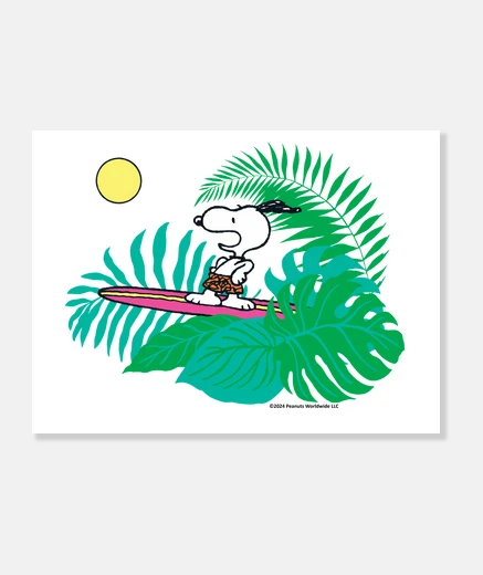 Wall Snoopy Surfing