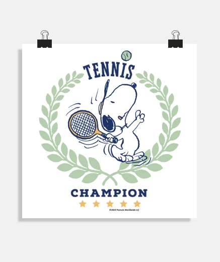 Poster Snoopy Tennis champion