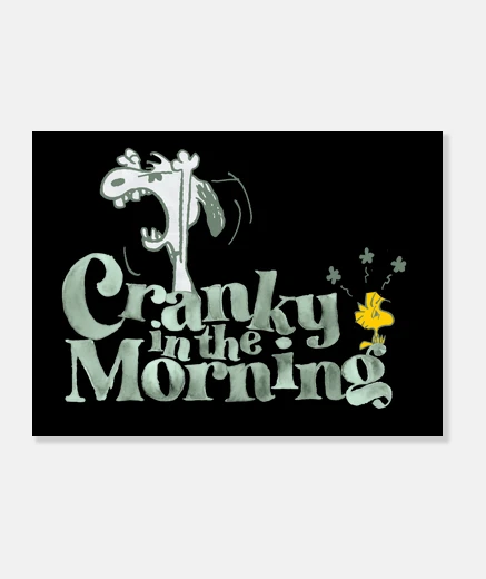Wall Snoopy Woodstock Cranky in the morning