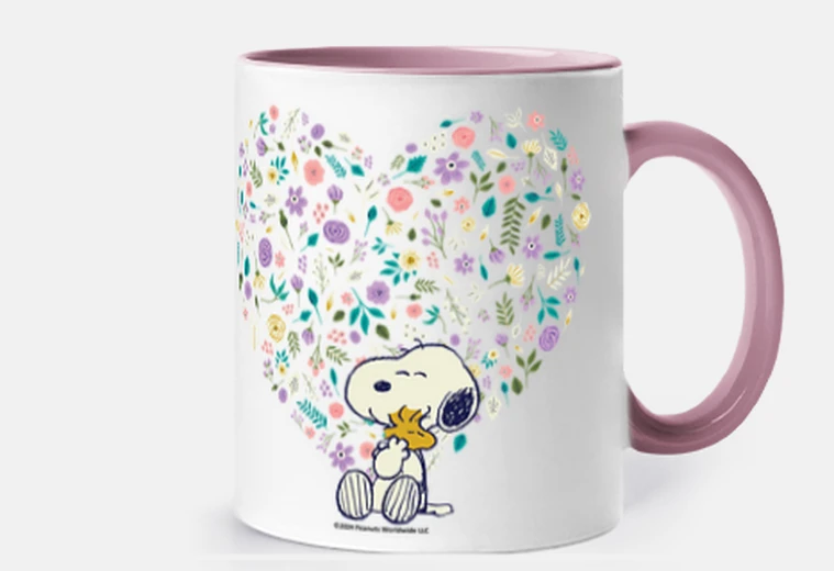 Cup snoopy woodstock hearts