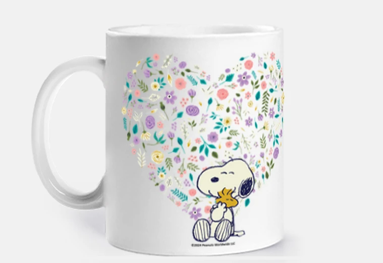 Cup Snoopy Woodstock hearts