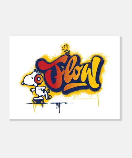 Wall snoopy woodstock roller flow 2