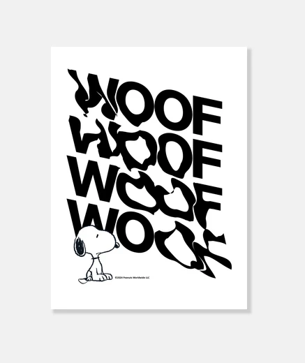 Wall Snoopy Woof Woof Woof