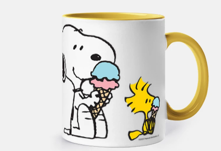 Taza Snoopy y Woodstock Conos