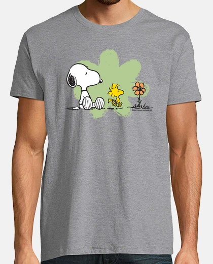 Camiseta Snoopy y Woodstock flor