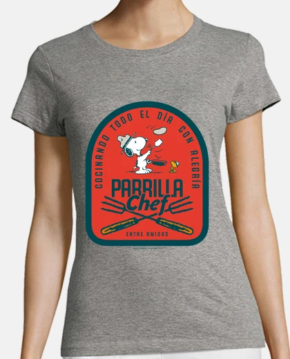 Camiseta Snoopy y woodstock parrilla chef