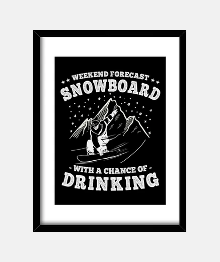 Quadro Snowboard - Regalo per Snowboarder