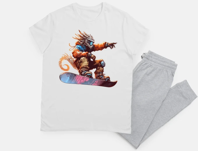 Pigiama snowboarder drago fantasy estremo