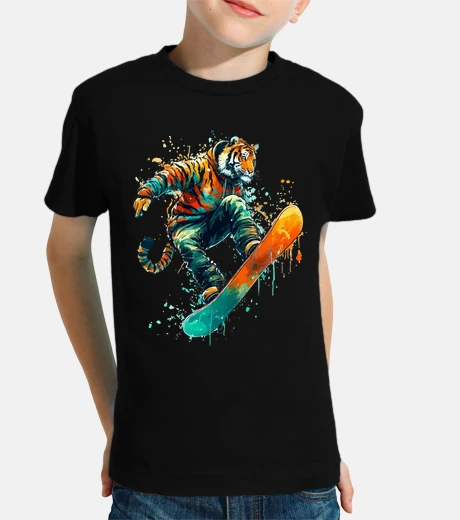 Abbigliamento snowboarder tigre gatto freddo estremo