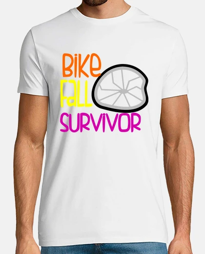 Camiseta sobreviviente de caída de bicicleta amante divertido de la bicicleta