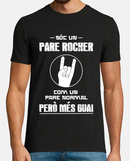Camiseta Sóc un Pare Rocker Com Un Pare Normal Però Més Guai, Día del Padre
