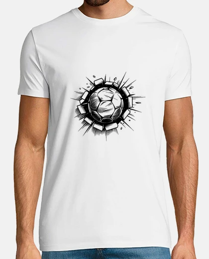 T-shirt Soccer Ball Breaking Wall Football