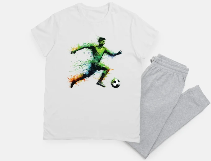 Pyjama Soccer football Ink art