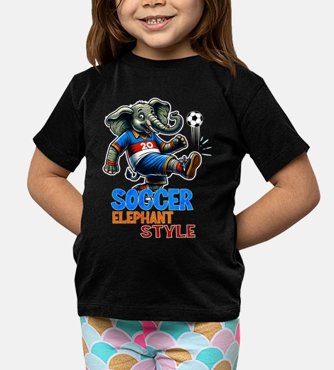 Kids Soccer Funny Elephant Playful Pachyderm