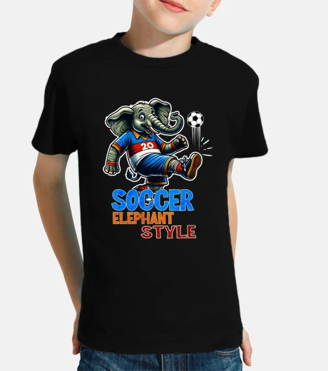 Kids Soccer Funny Elephant Playful Pachyderm