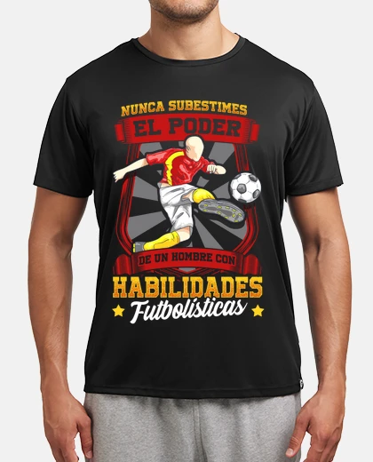 T-shirt soccer player man with soccer skills skills soccer ball
