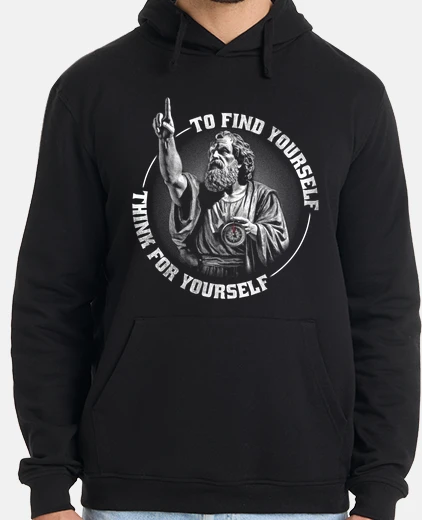 Sudadera sócrates cita inspiradora filósofo banquete de las cavernas cicuta