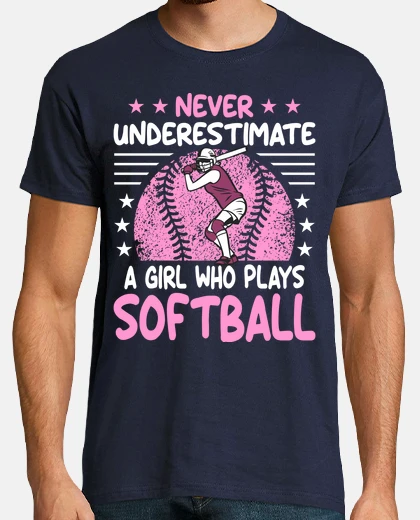 Tee-shirt softball fille softbol divertido niña
