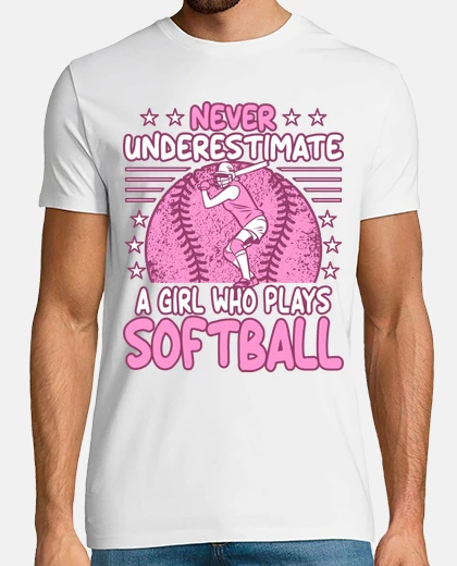 Tee-shirt softball fille softbol divertido niña