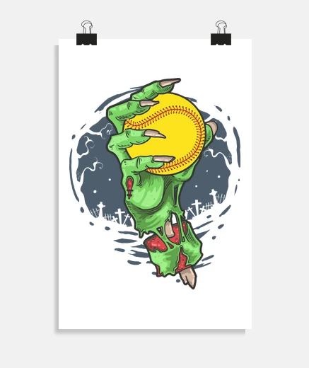 Poster softball halloween zombie costume
