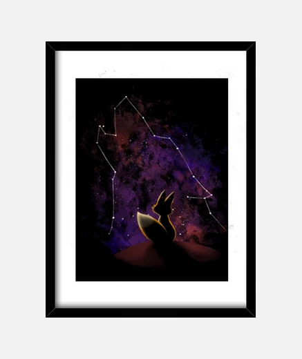 Quadro sogna in big - simpatiche stars volpe - lupo galattico