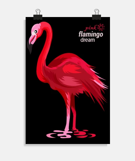 Poster sogno fenicottero rosa