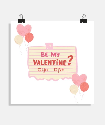Poster sois ma Saint-Valentin la Saint-Valenti