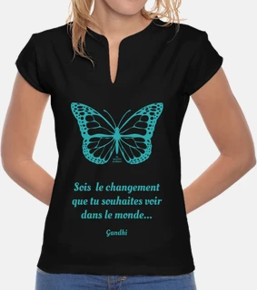Sois le Changement - Papillon Bleu Vert