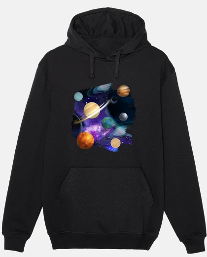 Hoodie solar system outer space