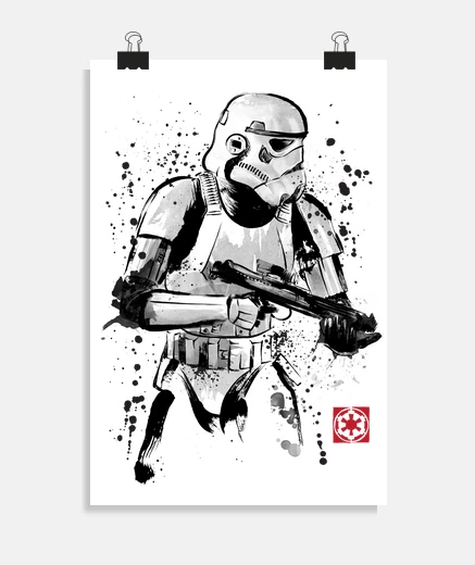 Poster soldat sumi-e