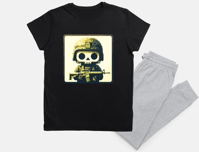 Pigiama Soldato fantasma pixel kawaii