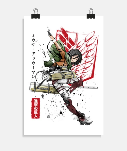 Poster soldato mikasa