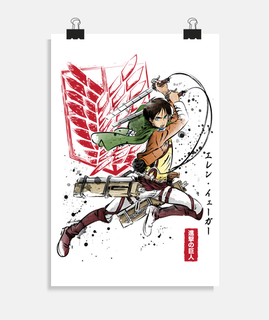 Ataque a los titanes (Shingeki no kyojin) - Attack Póster, Lámina