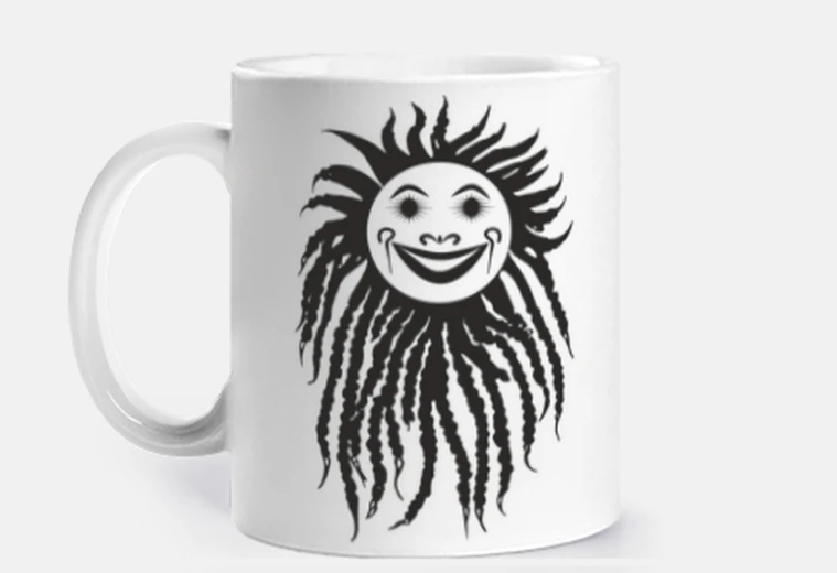 Tazza sole con i dreadlocks