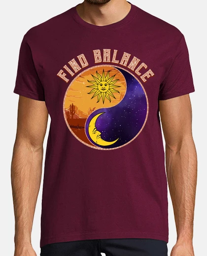 Tee-shirt soleil et lune équilibre spirituel