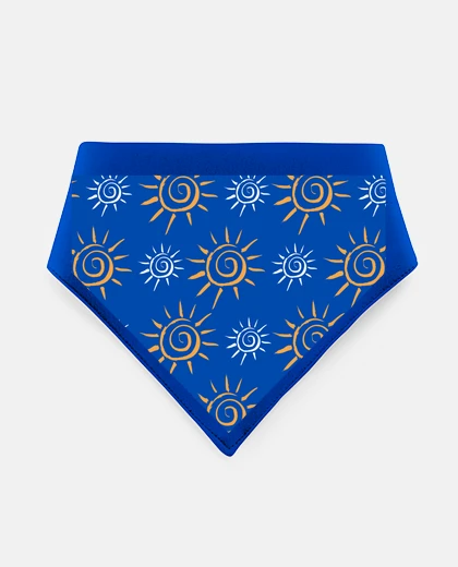 Mascotas soli gialli e bianchi, bandana per