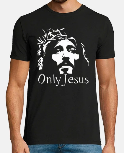 T-shirt solo gesù abiti cristiani design cristiano fede cristiana volto di gesù