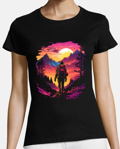 Playera solo synthwave hike