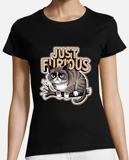 Camiseta solo un gato travieso y furioso que tiene un mal día.
