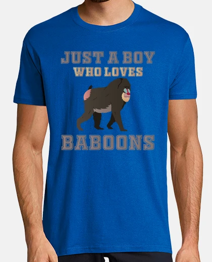 T-shirt solo un ragazzo che ama i babbuini