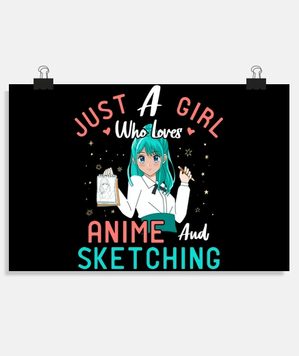 Póster solo una chica que ama el anime