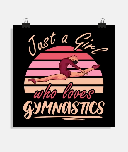 Póster solo una chica que ama la gimnasia