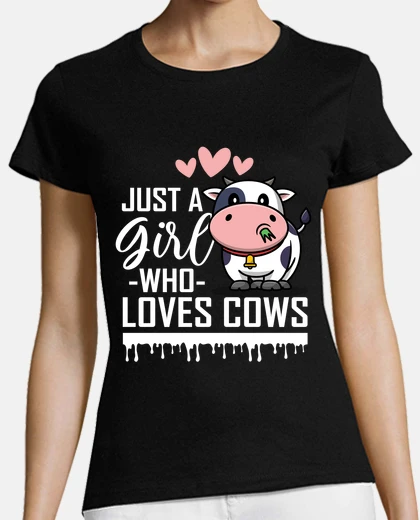 Playera solo una chica que ama las vacas