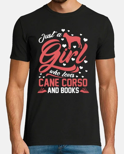 T-shirt solo una ragazza che ama il cane corso 