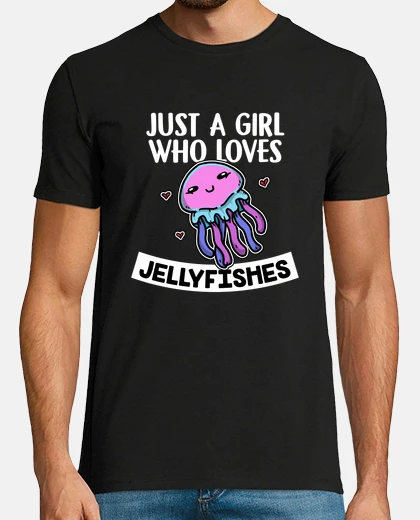 T-shirt solo una ragazza che ama il costume carino delle meduse