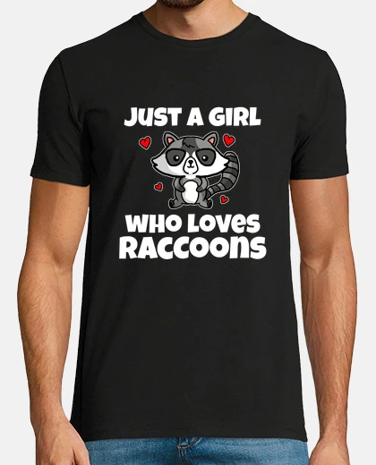 T-shirt solo una ragazza che ama il divertente costume da procione