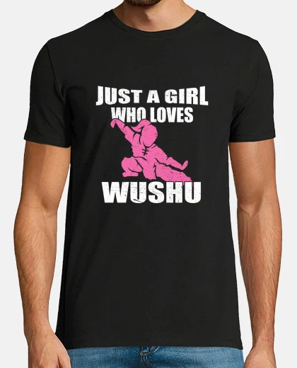 T-shirt solo una ragazza che ama il dono delle arti marziali wushu