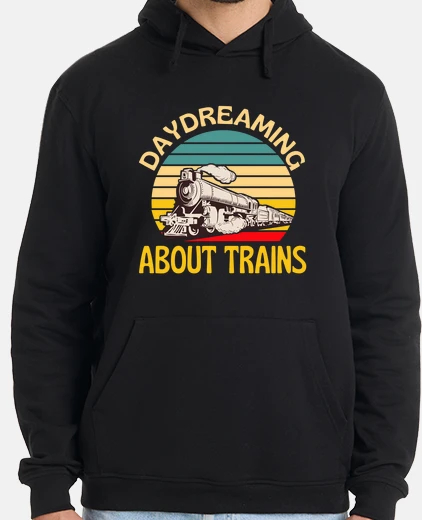Sudadera soñando despierto con trenes amante del