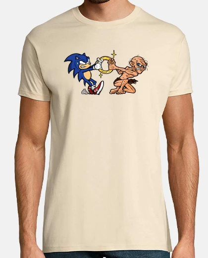 T-shirt sonic vs. gollum